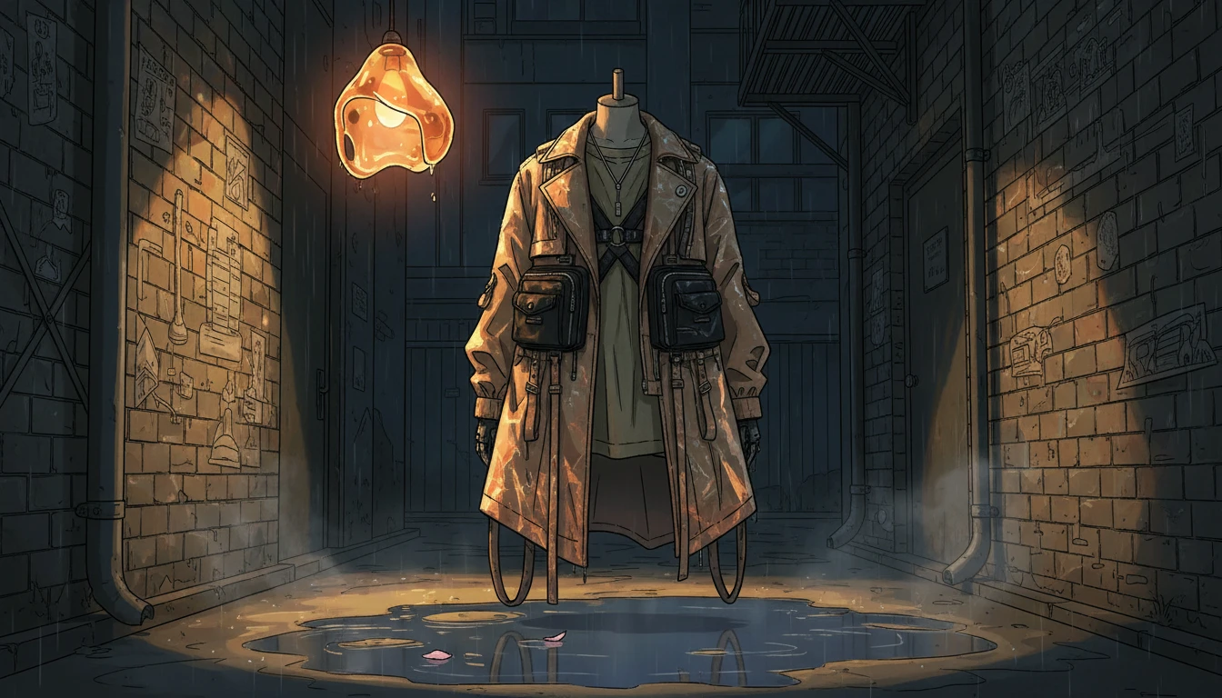 Bungo Stray Dogs Dazai Osamu Streetwear-Remix mit avantgardistischen, geschichteten Silhouetten und kräftigen Texturen