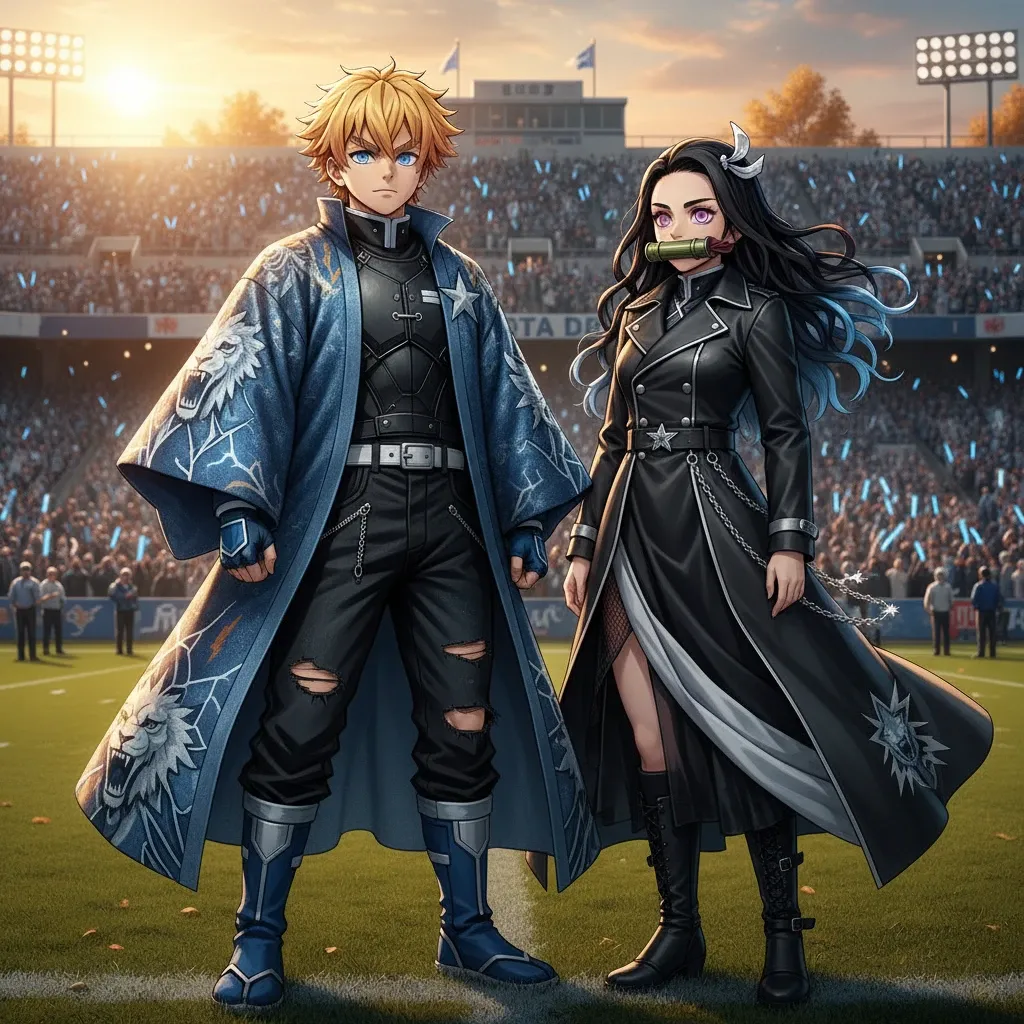 Demon Slayer Style Warriors Embrace Edgy Fashion Fusion with Zenitsu and Nezuko