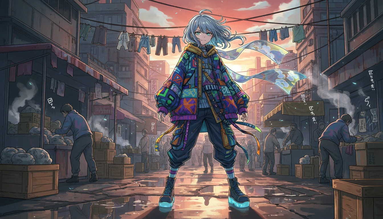 Hina Amano di Weathering With You incontra il caos dello streetwear e la fusione delle silhouette avanguardistiche