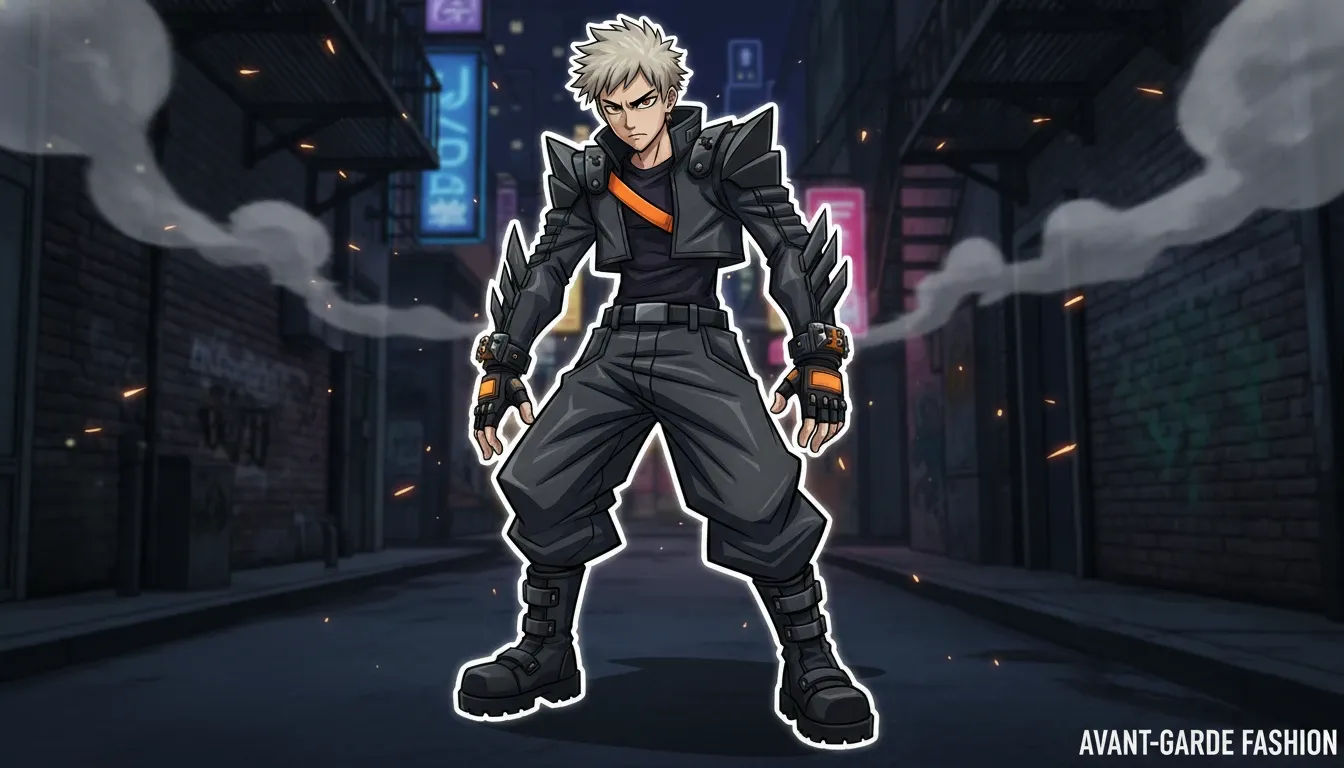 My Hero Academia Bakugo Streetwear Reimagined as Avant Garde Firestorm of Style and Attitude
